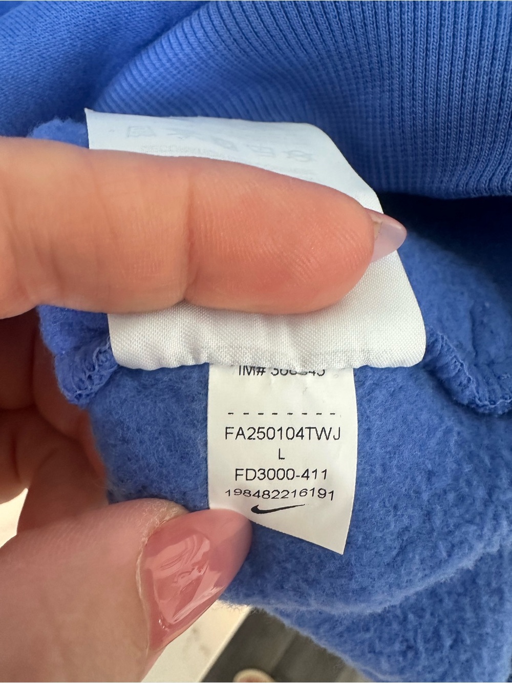 Nike YOUTH SIZE L Royal Blue Pullover Hoodie - Picture 6 of 6